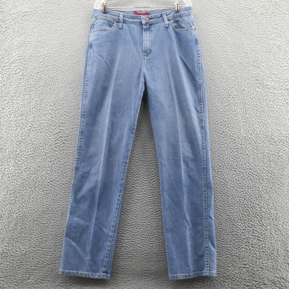 Wrangler Ultimate Riding Jeans Womens 13/14x32 Lightโ Wash Straight Leg 18MWZST
